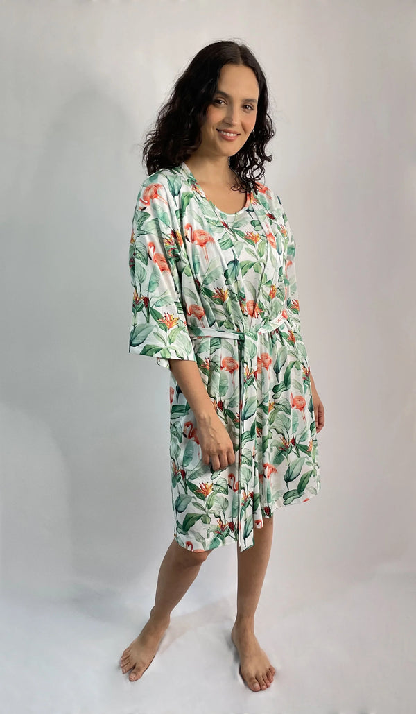 Claire Kimono in Flamingo