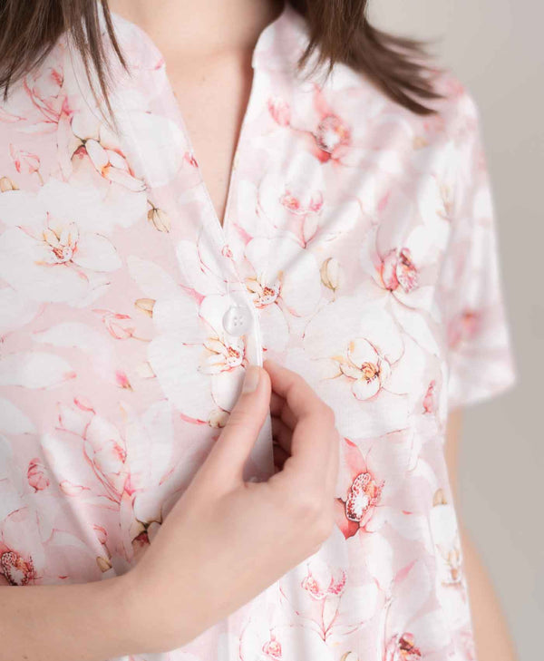 Florencia Nightgown Short Sleeves in Atenas Orchid
