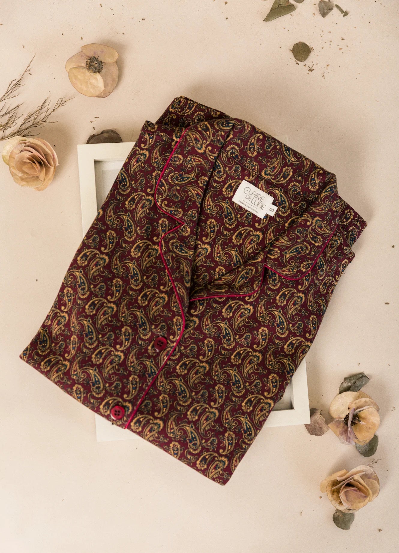 Monalisa PJ Set in Paisley Red