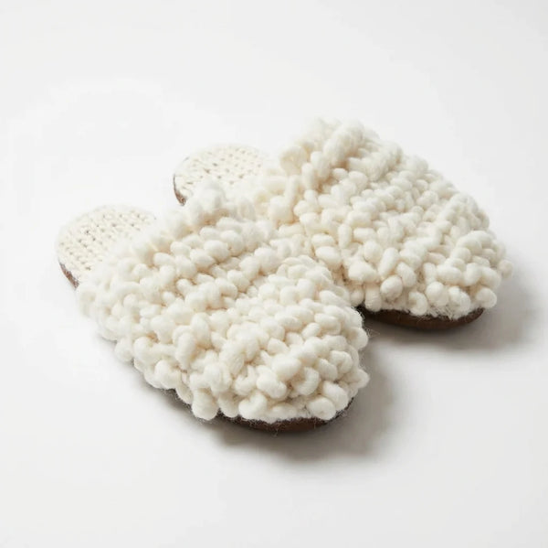 Baby Alpaca Slippers in White