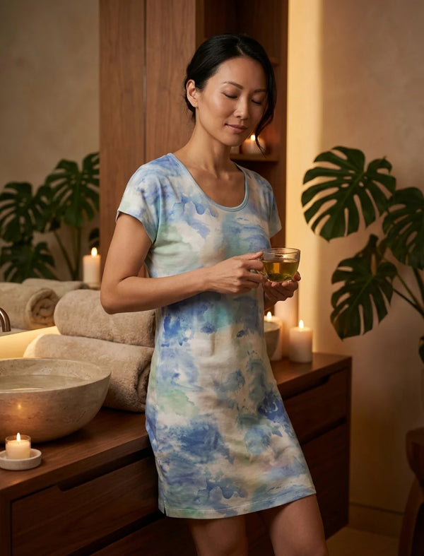 Karen Nightgown Short in Watercolor