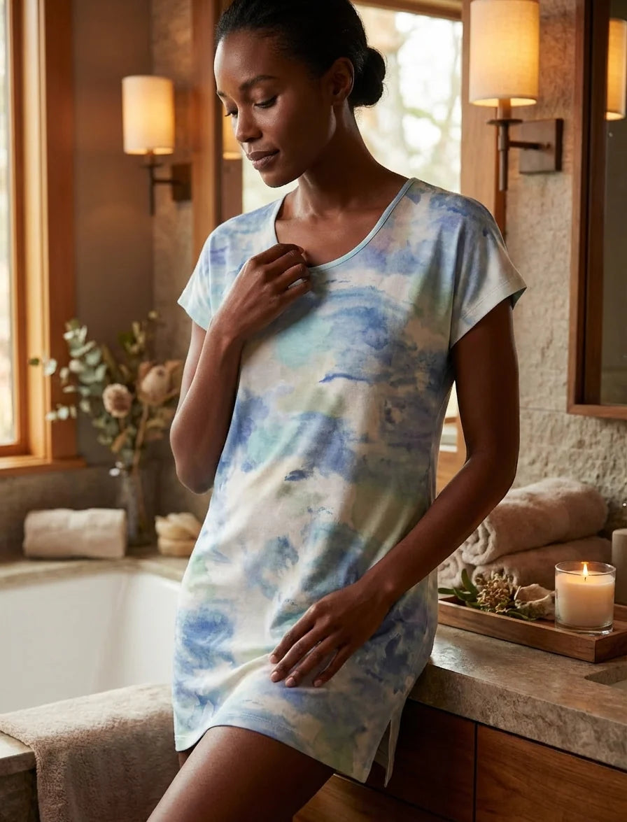 Karen Nightgown Short in Watercolor