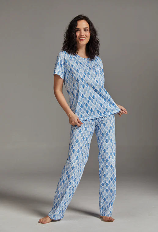 Mariana PJ Set Short Sleeves in Morocco