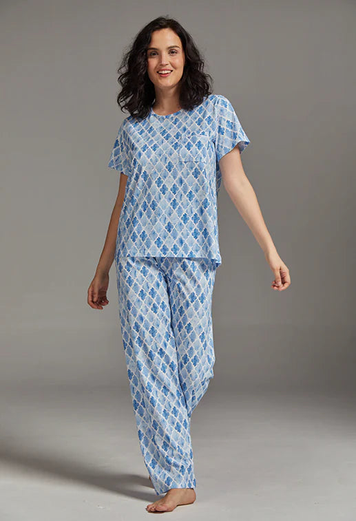 Mariana PJ Set Short Sleeves in Morocco