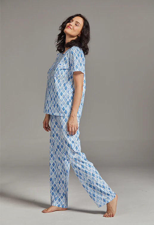 Mariana PJ Set Short Sleeves in Morocco