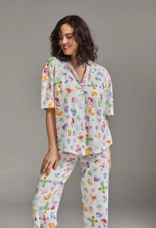 Claire Culotte PJ Set in Butterfly