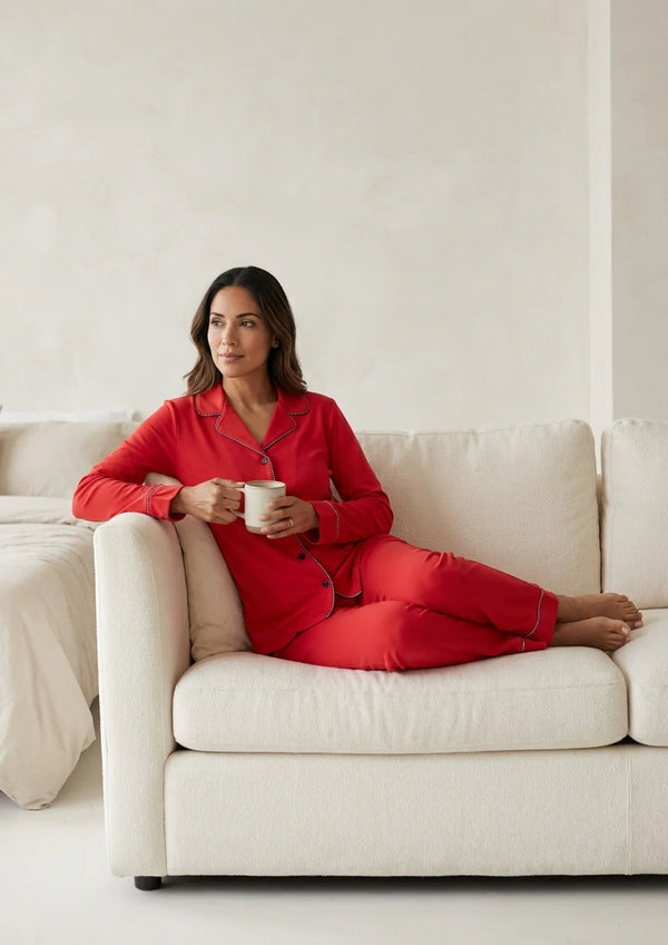 Monalisa PJ Set in Coral
