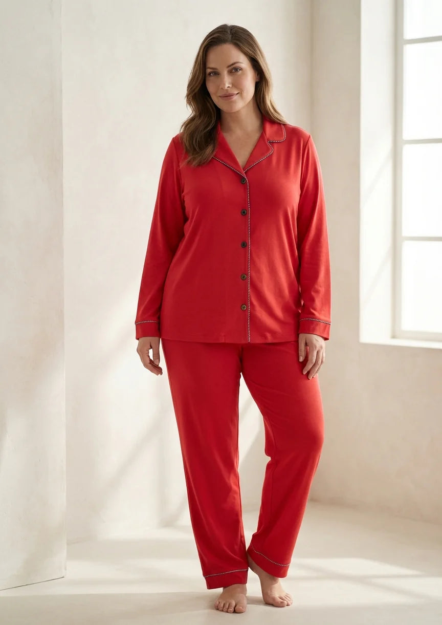 Monalisa PJ Set in Coral