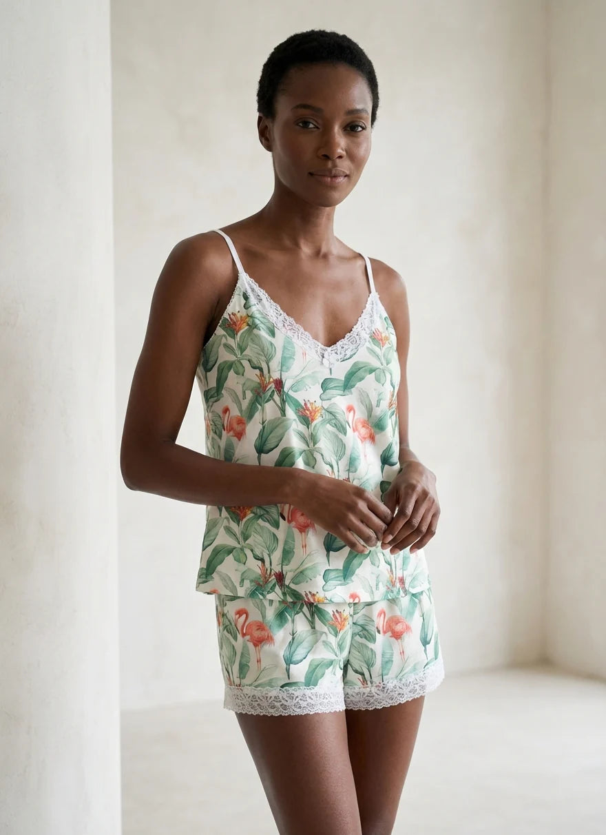Sidney PJ Set in Flamingo