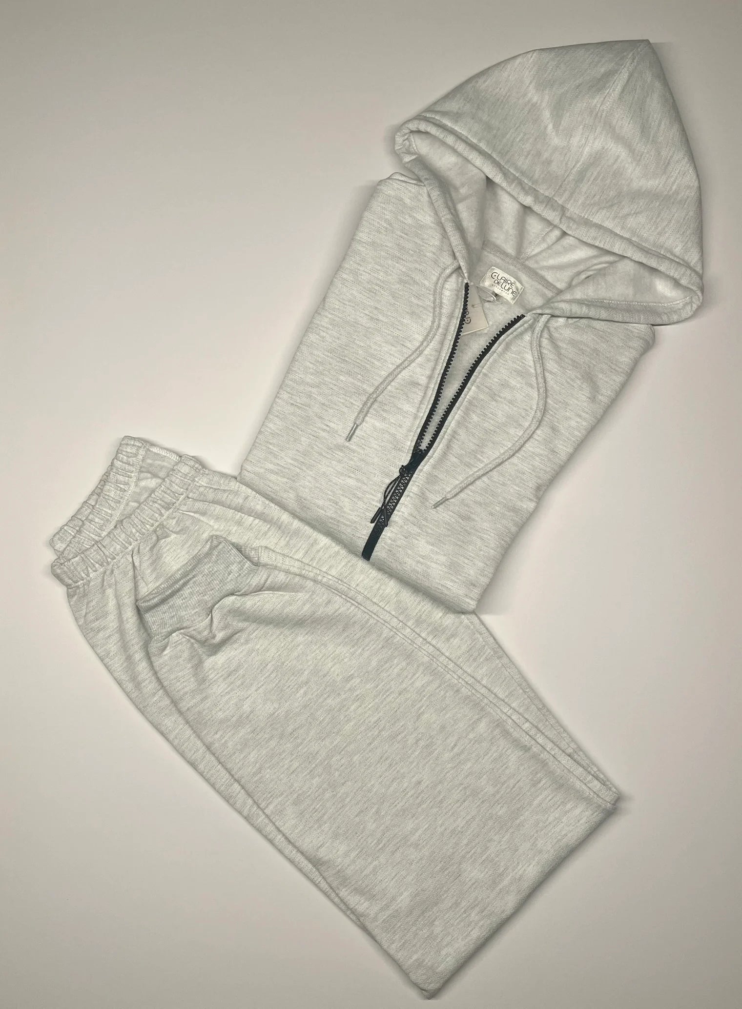 Pima Sweat Suit Set in Gray