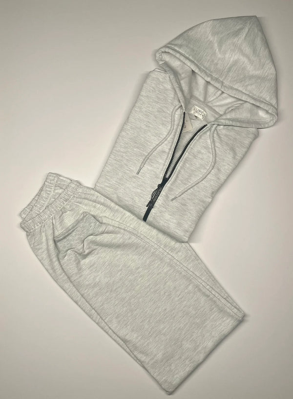 Pima Sweat Suit Set in Gray